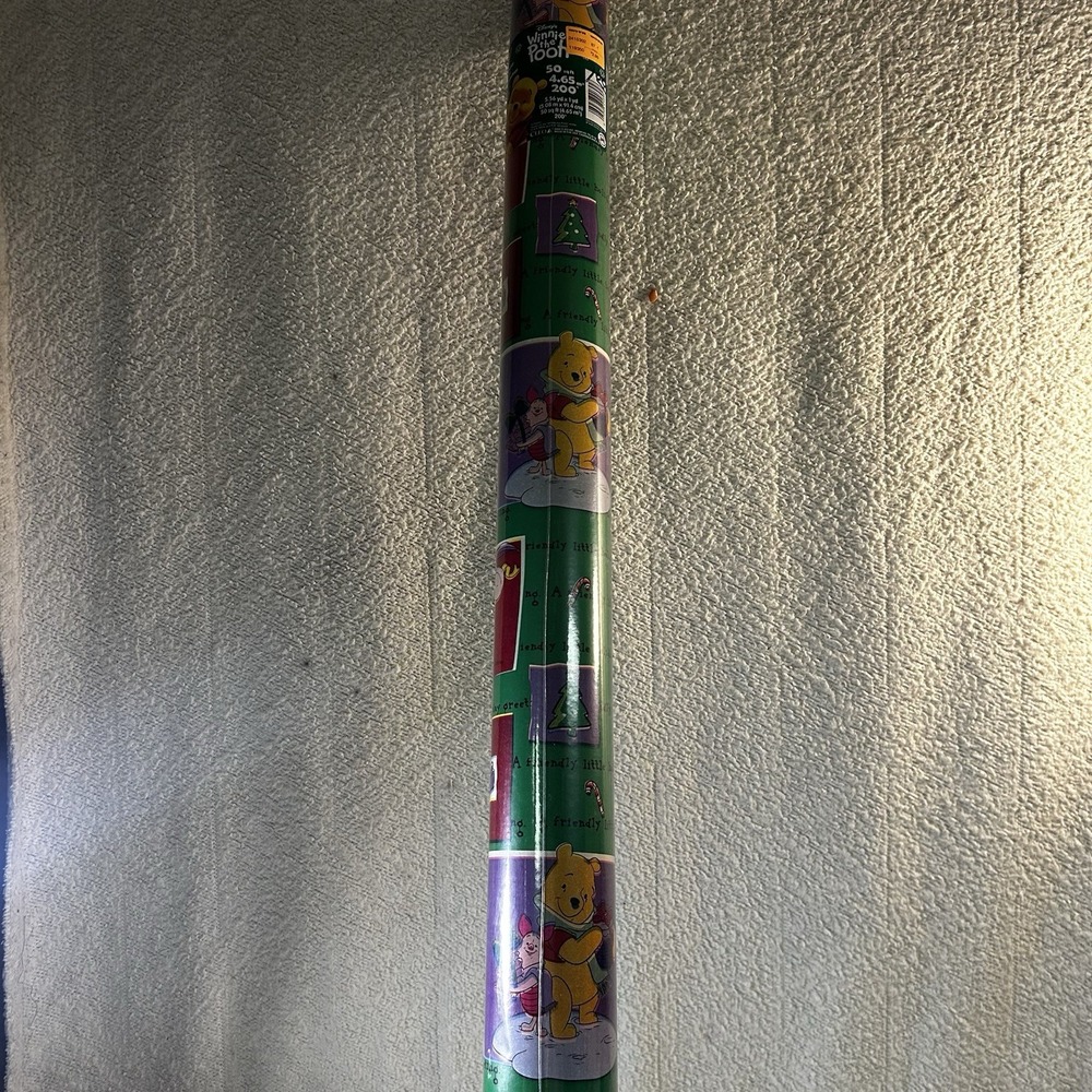 VTG 90's Cleo Disney's Winnie The Pooh Tigger Christmas Wrapping Paper Gift Wrap